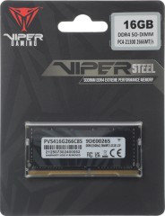 Память DDR4 16GB 2666MHz Patriot PVS416G266C8S Viper Steel RTL PC4-21300 CL18 SO-DIMM 260-pin 1.2В single rank Ret