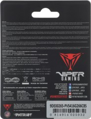 Память DDR4 16GB 2666MHz Patriot PVS416G266C8S Viper Steel RTL PC4-21300 CL18 SO-DIMM 260-pin 1.2В single rank Ret