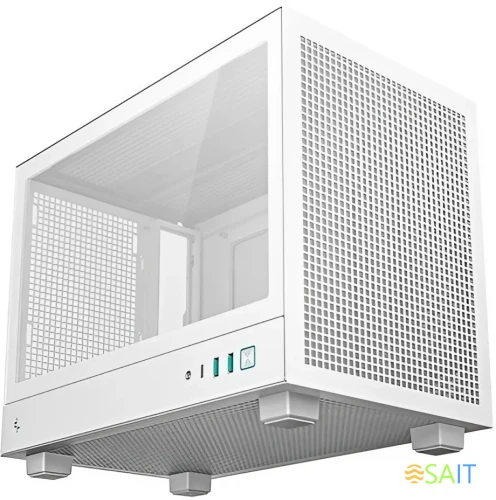 Корпус Deepcool CH160 белый без БП miniITX 7x120mm 1xUSB3.0 audio bott PSU