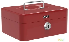 Ящик для денег Deli ET501 9x20x16 красный