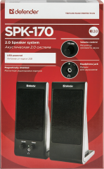 Defender Акустическая 2.0 система SPK-170 черный, 6 Вт, питание от USB Defender SPK-170