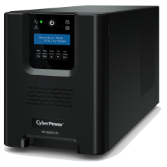 ИБП CyberPower PR1000ELCD, Line-Interactive, 1000VA/900W, 8 IEC-320 С13 розеток, USB&amp;Serial, SNMPslot, LCD дисплей, Black, 0.6х0.35х0.4м., 21кг. CyberPower PR1000ELCD