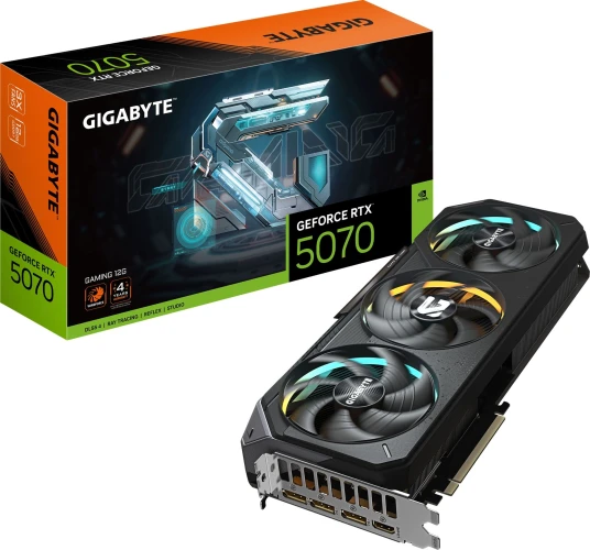 Видеокарта Gigabyte PCI-E 5.0 GV-N5070GAMING-12GD 1.0 NVIDIA GeForce RTX 5070 12Gb 192bit GDDR7 2512/28000 HDMIx1 DPx3 HDCP Ret