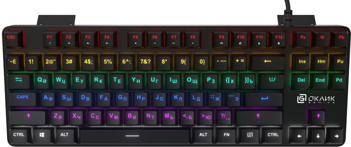 Клавиатура Оклик 969G SHOTGUN механическая черный USB Multimedia for gamer LED