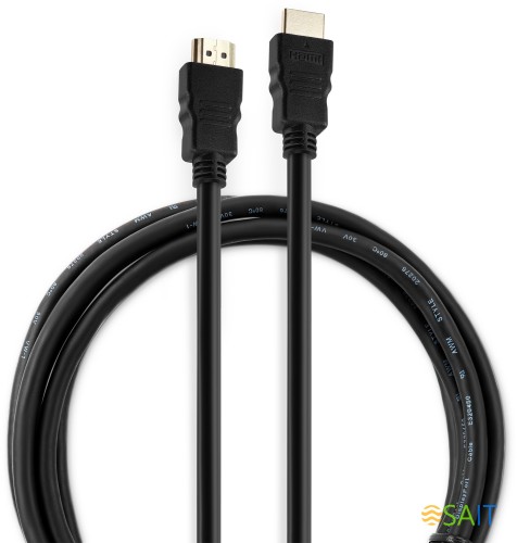 Кабель аудио-видео Buro HDM 1.4 HDMI (m)/HDMI (m) 1.8м. позолоч.конт. черный (BHP RET HDMI18)