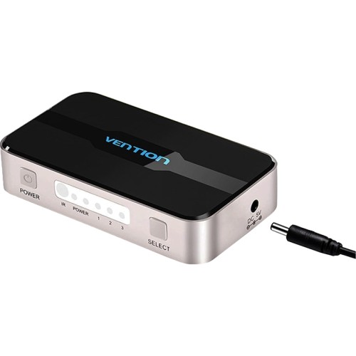 Переключатель (switch) 3x1 Vention HDMI v1.4 Переключатель Vention HDMI v1.4 19F x 3/HDMI 19F/ DC Jack 3.5mm (m) F (AFFH0)