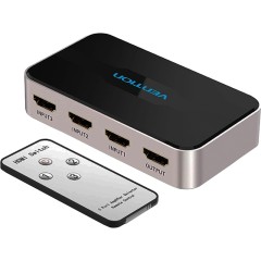 Переключатель (switch) 3x1 Vention HDMI v1.4 Переключатель Vention HDMI v1.4 19F x 3/HDMI 19F/ DC Jack 3.5mm (m) F (AFFH0)