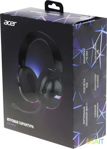 Наушники с микрофоном Acer AHW122 черный 2.1м мониторные USB оголовье (ZL.HDSCC.01U)