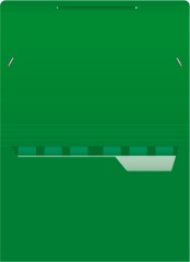 Портфель Бюрократ -BPR6GRN 6 отдел. A4 пластик 0.7мм зеленый