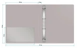 Папка на 4-х кольцах Бюрократ -0827/4RGREY A4 пластик 0.7мм кор.27мм внутр. с вставкой серый