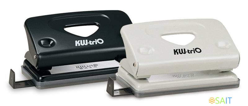 Дырокол Kw-Trio Classic Mini 09410 макс.:10лист. металл ассорти отв.:2 с линейкой