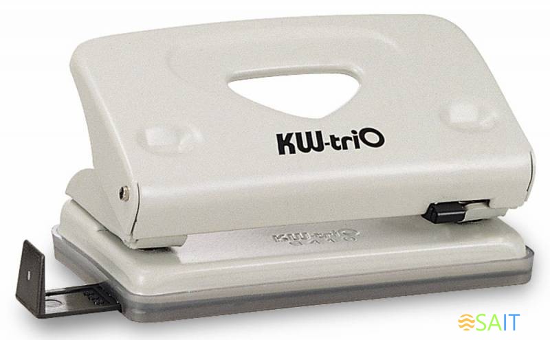 Дырокол Kw-Trio Classic Mini 09410 макс.:10лист. металл ассорти отв.:2 с линейкой