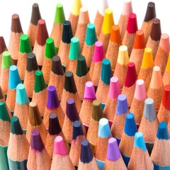 Карандаши цв. Deli 6565 кругл. липа цветной корпус 24цв. мет.кор.