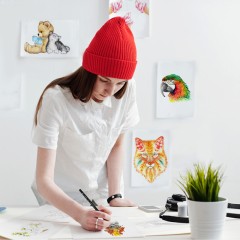 Карандаши цв. Deli 6565 кругл. липа цветной корпус 24цв. мет.кор.