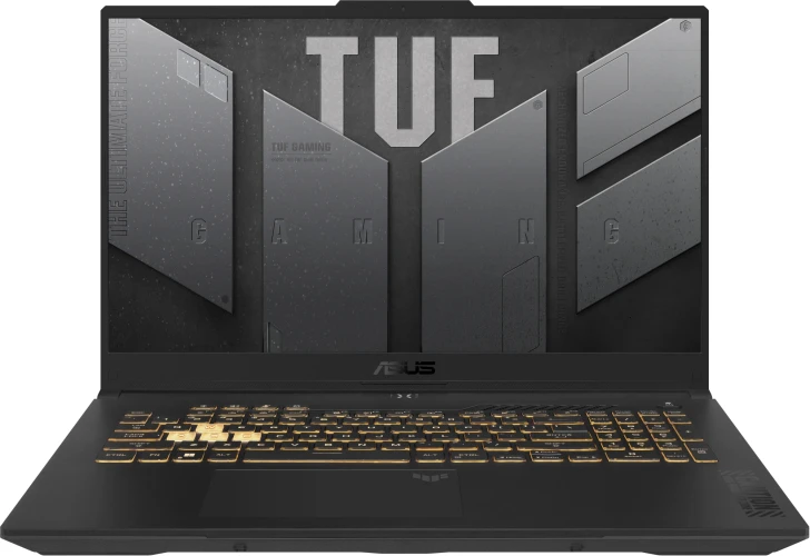Ноутбук Asus TUF Gaming F17 FX707VJ-HX006 Core 5 210H 16Gb SSD512Gb NVIDIA GeForce RTX 3050 6Gb 17.3" IPS FHD (1920x1080) без ОС grey WiFi BT Cam (90NR0MY5-M00060)