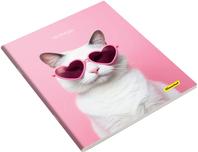 Набор тетрадей Silwerhof 48л. лин. A5 Нежность 4диз. мел.карт. вод.лак скрепка (упак.:4шт)