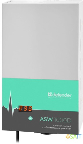 Стабилизатор напряжения Defender ASW 1000D 600Вт 1000ВА белый