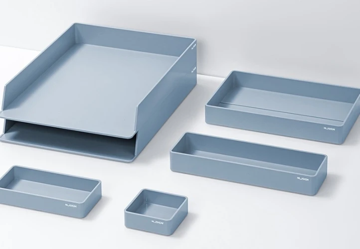Набор лотков Deli NS001BLUE Nusign 6отд. разборный 324х239х45мм синий