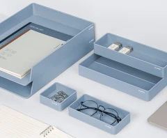 Набор лотков Deli NS001BLUE Nusign 6отд. разборный 324х239х45мм синий