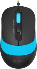 Мышь A4Tech Fstyler FM10S черный/синий оптическая 1600dpi silent USB 3but (FM10S USB BLUE)