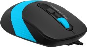 Мышь A4Tech Fstyler FM10S черный/синий оптическая 1600dpi silent USB 3but (FM10S USB BLUE)
