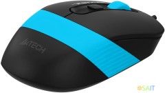 Мышь A4Tech Fstyler FM10S черный/синий оптическая 1600dpi silent USB 3but (FM10S USB BLUE)