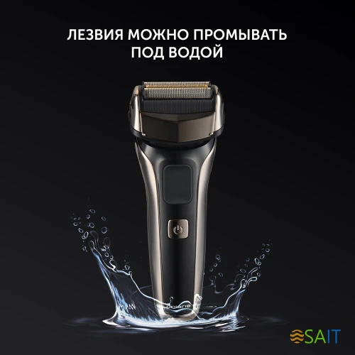 Бритва сетчатая Polaris PMF 1013RC реж.эл.:3 питан.:элек.сеть/аккум. черный/серебристый