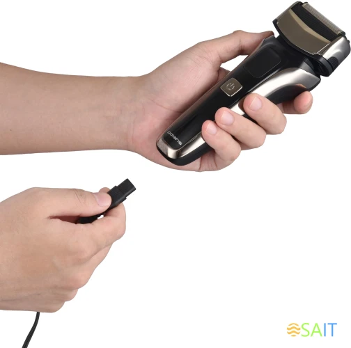 Бритва сетчатая Polaris PMF 1013RC реж.эл.:3 питан.:элек.сеть/аккум. черный/серебристый