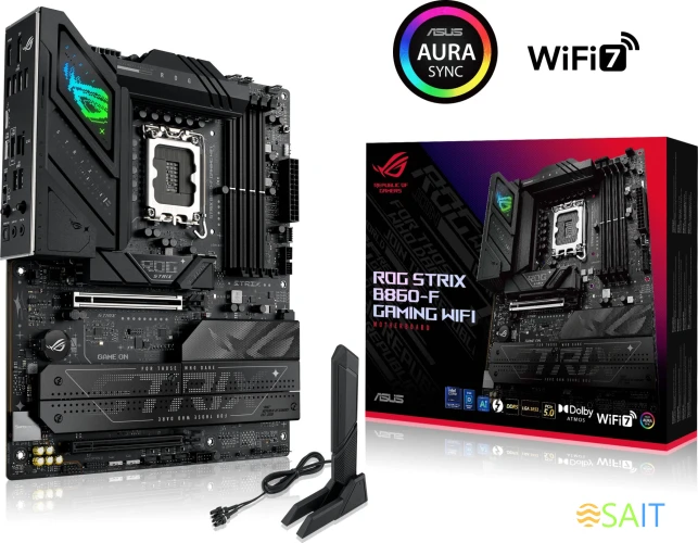 Материнская плата Asus ROG STRIX B860-F GAMING WIFI Soc-1851 Intel B860 4xDDR5 ATX AC`97 8ch(7.1) 2.5Gg RAID+HDMI