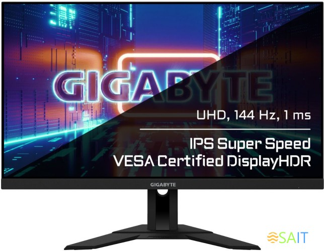 Монитор Gigabyte 28" M28U черный IPS LED 1ms 16:9 HDMI M/M матовая HAS 300cd 178гр/178гр 3840x2160 144Hz FreeSync DP 4K USB 6.93кг