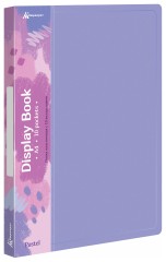 Папка с 10 прозр.вклад. Бюрократ Pastel PAST10VIO A4 пластик 0.5мм торц.карм с бум. встав фиолетовый