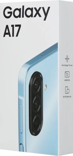 Смартфон Samsung SM-A175F Galaxy A17 128Gb 6Gb голубой моноблок 3G 4G 2Sim 6.7" 1080x2340 Android 15 50Mpix 802.11 a/b/g/n/ac NFC GPS GSM900/1800 GSM1900 microSD max2048Gb