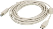 Кабель Ningbo USB A(m) USB B(m) 5м феррит.кольца серый