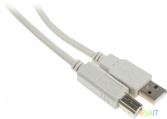 Кабель Ningbo USB A(m) USB B(m) 5м феррит.кольца серый