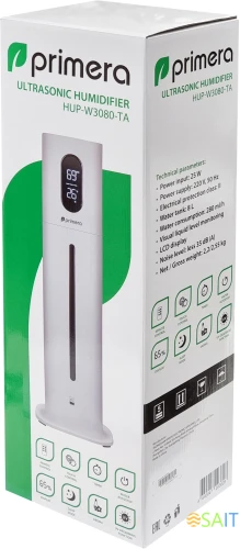 Увлажнитель воздуха Primera HUP-W3080-TA 25Вт (ультразвуковой) белый