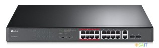 Коммутатор TP-Link TL-SL1218MP (L2) 16x100Мбит/с 2x1Гбит/с 2xКомбо(1000BASE-T/SFP) 16PoE+ 192W неуправляемый