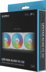 Вентилятор для корпуса Lian-Li Uni Fan ALV2 140 V2 ARGB 140х140x28 белый 4-pin 26.8дБ (G99.14ALV21W.00) Ret