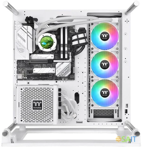 Система водяного охлаждения Thermaltake TH360 V2 Ultra Snow ARGB Soc-AM5/AM4/1200/1700/1851 белый 4-pin 25.8dB Al+Cu LCD Ret (CL-W405-PL12SW-A)