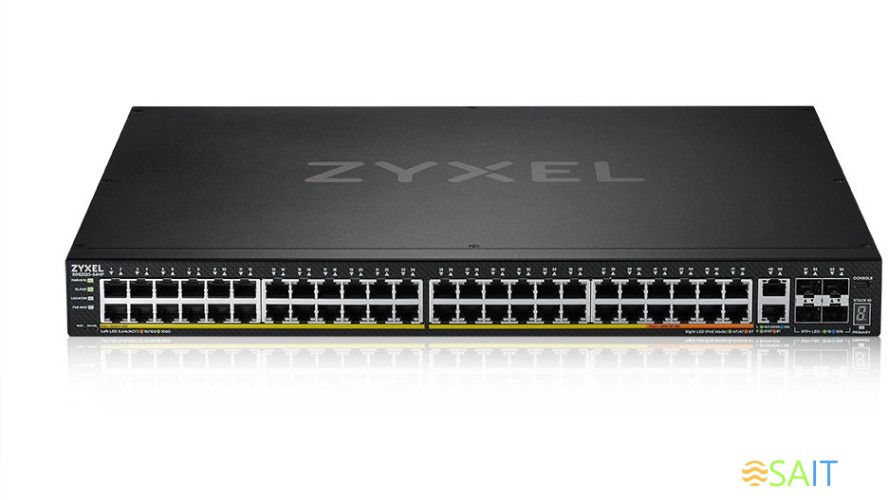 Коммутатор Zyxel NebulaFlex Pro XGS2220-54FP-EU0101F (L3) 48x1Гбит/с 2x10Гбит/с 4SFP+ 40PoE+ 10PoE++ 960W управляемый