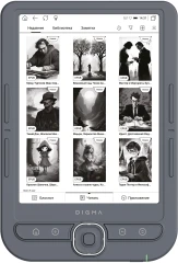 Электронная книга Digma Tome 6" E-ink HD Pearl 758x1024 600MHz 128Mb/4Gb/SD/microSDHC темно-серый