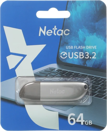 Флеш Диск Netac 64GB U352 NT03U352N-064G-32PN USB3.0 серебристый