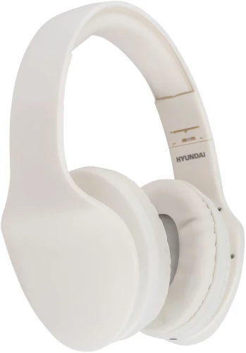 Гарнитура накладные Hyundai H-HP104 белый беспроводные bluetooth оголовье (HHP104W)
