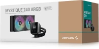 Система водяного охлаждения Deepcool Mystique 240 ARGB Soc-AM5/AM4/1200/1700/1851 черный 4-pin 36.49dB Al LCD 1543gr Ret (R-LX550-BKADSNC-G-1)