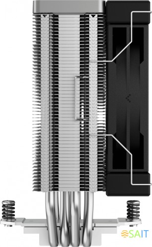 Устройство охлаждения(кулер) Deepcool AK400 Soc-AM5/AM4/1200/1700/1851 черный 4-pin 29-29dB Al+Cu 220W 661gr Ret (R-AK400-BKNNMN-G-1)