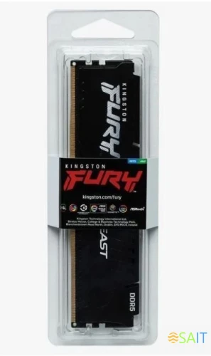 Память DDR5 16GB 5600MHz Kingston KF556C36BBE-16 Fury Beast Black Expo RTL Gaming PC5-44800 CL36 DIMM 288-pin 1.25В kit single rank с радиатором Ret