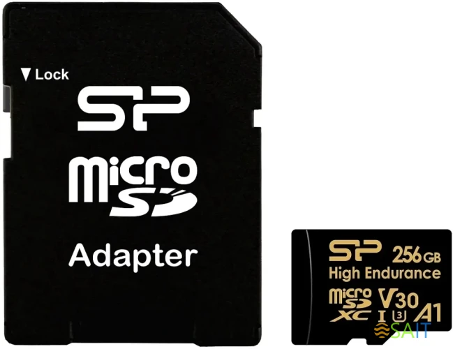 Флеш карта microSDXC 256GB Silicon Power SP256GBSTXDV3V1HSP High Endurance V30 A1 + adapter