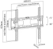 Кронштейн для телевизора Ultramounts UM841T черный 32"-55" макс.50кг настенный наклон