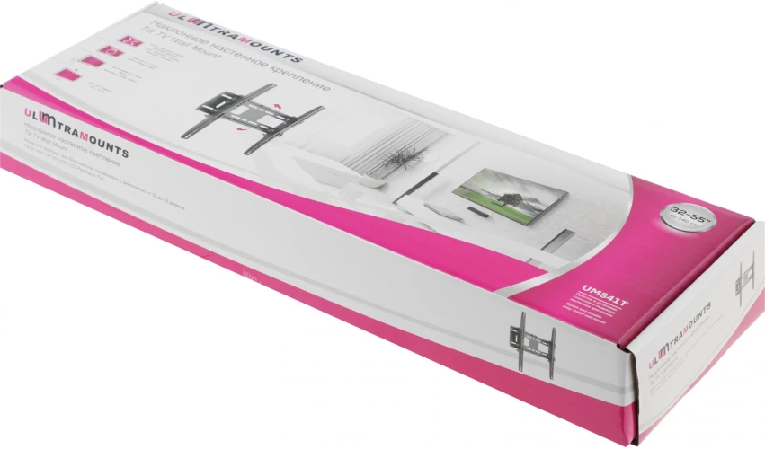 Кронштейн для телевизора Ultramounts UM841T черный 32"-55" макс.50кг настенный наклон