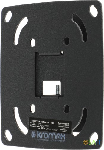 Кронштейн для телевизора Kromax OPTIMA-100 черный 10"-28" макс.25кг настенный фиксированный