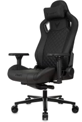 Кресло игровое Knight Craft черный эко.кожа с подголов. крестов. металл